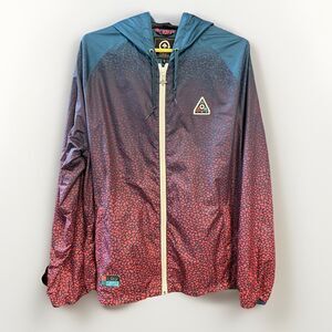 Lifted Research Group Mens Windbreaker Jacket Zip Up Size XL Fall Coat Athletic